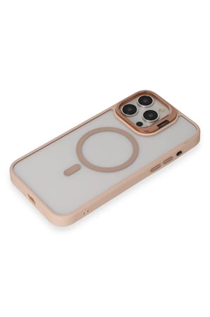 CPT83 iPhone 15 Pro Max Kılıf Roblox Lens Magsafe Standlı Kapak - Pudra