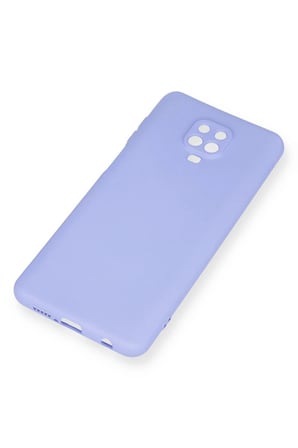 Xiaomi Redmi Note 9 Pro Kılıf Nano içi Kadife Silikon - Lila-(5796)