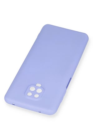 Xiaomi Redmi Note 9 Pro Kılıf Nano içi Kadife Silikon - Lila-(5796)