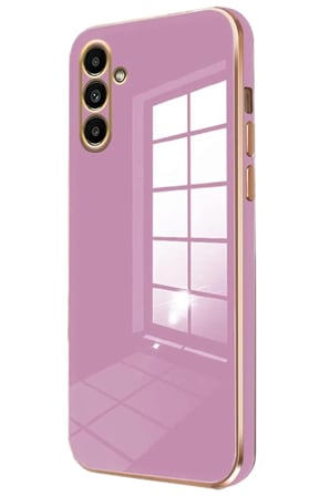 Samsung Uyumlu Galaxy A55 5G Kılıf Volet Silikon - Mor-(5796)