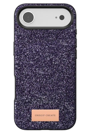 Apple iPhone 17 Air Bright Simli Kapak - Derin Mor-(5796)