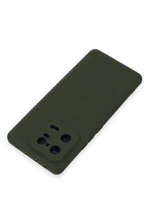 Xiaomi Mi 13 Pro Kılıf Nano içi Kadife Silikon - Koyu Yeşil-(5796)