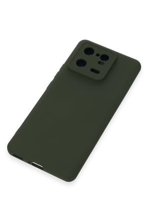 Xiaomi Mi 13 Pro Kılıf Nano içi Kadife Silikon - Koyu Yeşil-(5796)
