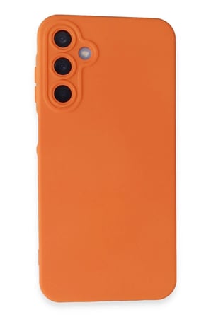 Samsung Uyumlu Galaxy A15 4G Kılıf Nano içi Kadife Silikon - Turuncu-(5796)
