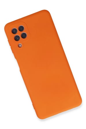 CPT83 Samsung Galaxy A22 Kılıf Nano içi Kadife Silikon - Turuncu