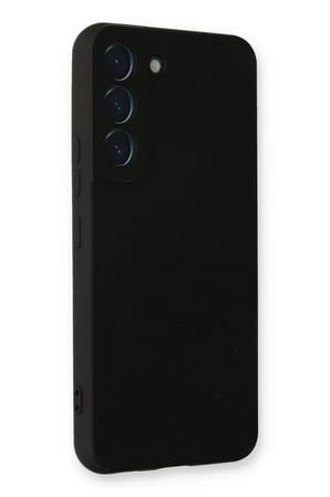 Samsung Galaxy S22 Plus Kılıf Nano içi Kadife Silikon - Siyah-(5796)