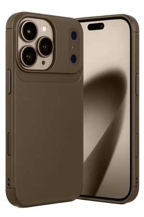 Apple iPhone 17 Pro Max Auto Focus Karbon Kapak - Kahverengi-(5796)