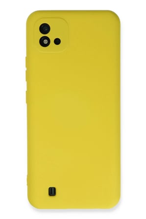 CP120 Realme C11 2021 Kılıf Nano içi Kadife Silikon - Sarı