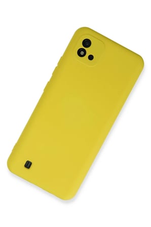 CP120 Realme C11 2021 Kılıf Nano içi Kadife Silikon - Sarı