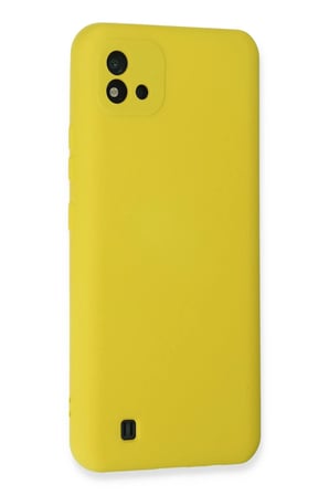 CP120 Realme C11 2021 Kılıf Nano içi Kadife Silikon - Sarı