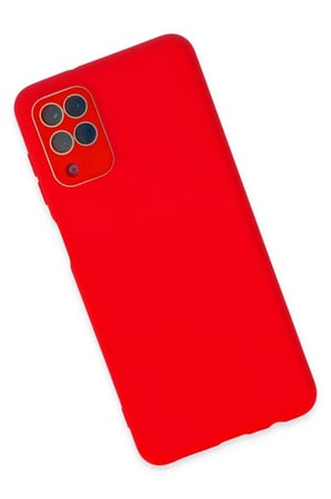 CPT83 Samsung Galaxy A22 Kılıf Lansman Glass Kapak - Kırmızı