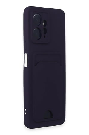 Xiaomi Redmi Note 12 4G Kılıf Kelvin Kartvizitli Silikon - Derin Mor-(5796)