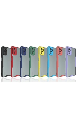 Xiaomi Redmi Note 10 Kılıf Platin Silikon - Kırmızı-(5796)