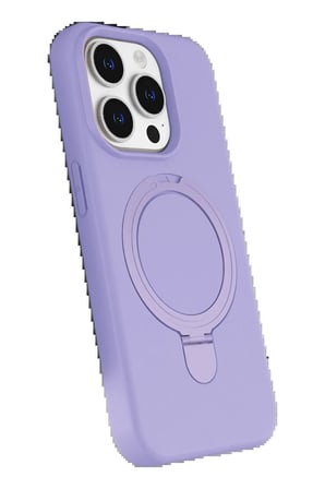 Apple Uyumlu iPhone 14 Pro Max Regal Magsafe Standlı Kapak - Lila-(5796)