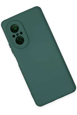 Huawei Nova 9 SE Kılıf Nano içi Kadife Silikon - Koyu Yeşil-(5796)