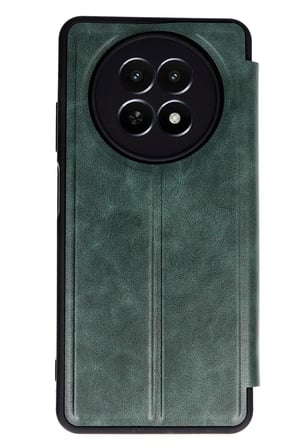 Realme 12 5G Kılıf Flip Cover - Koyu Yeşil-(5796)