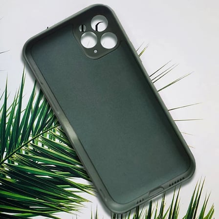 ALLY İPhone 11 Pro Max Kamera Korumalı Lansman Kılıf İçi Kadife Silikon Kılıf-(5775)