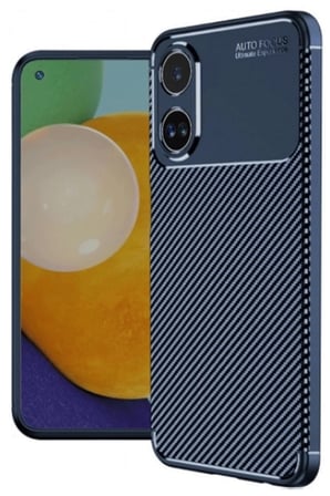 Oppo A60 Kılıf Auto Focus Karbon Kapak - Lacivert-(5796)