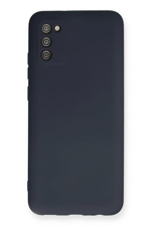 Samsung Uyumlu Galaxy A02S Kılıf Nano içi Kadife Silikon - Lacivert-(5796)