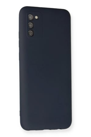 Samsung Uyumlu Galaxy A02S Kılıf Nano içi Kadife Silikon - Lacivert-(5796)