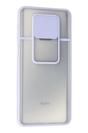Xiaomi Redmi Note 9 Pro Kılıf Palm Buzlu Kamera Sürgülü Silikon - Lila-(5796)