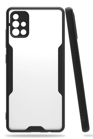 CP120 Samsung Galaxy A71 Kılıf Platin Silikon - Siyah