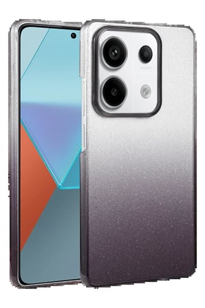 Xiaomi Uyumlu Redmi Note 13 Pro 4G Glossy Kapak - Siyah-(5796)