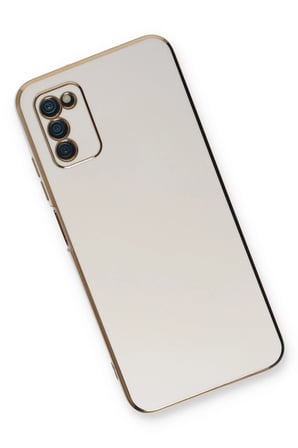 Samsung Galaxy A03S Kılıf Volet Silikon - Beyaz-(5796)