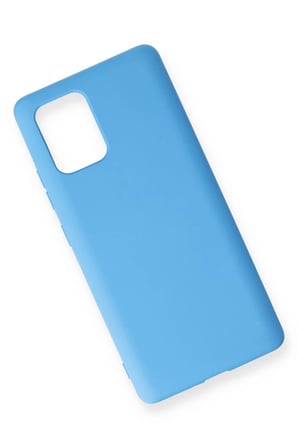 Samsung Uyumlu Galaxy A91 / S10 Lite Kılıf Nano içi Kadife Silikon - Mavi-(5796)