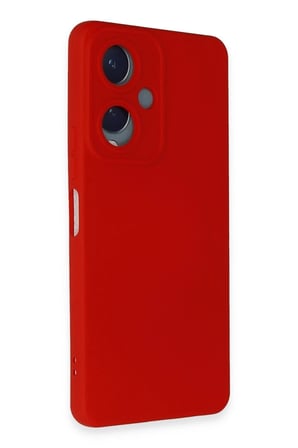 Vivo Y17S Kılıf Nano içi Kadife Silikon - Kırmızı-(5796)