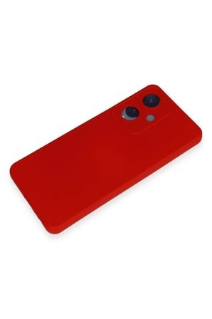 Vivo Y17S Kılıf Nano içi Kadife Silikon - Kırmızı-(5796)