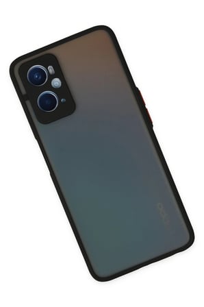 Oppo A96 Kılıf Montreal Silikon Kapak - Siyah-(5796)