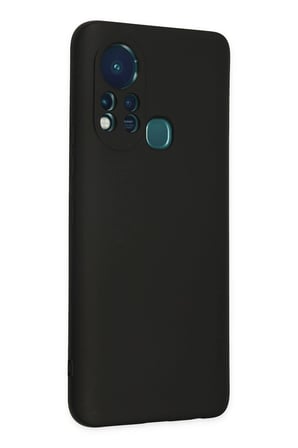 İnfinix Hot 11s Kılıf Nano içi Kadife Silikon - Siyah-(5796)