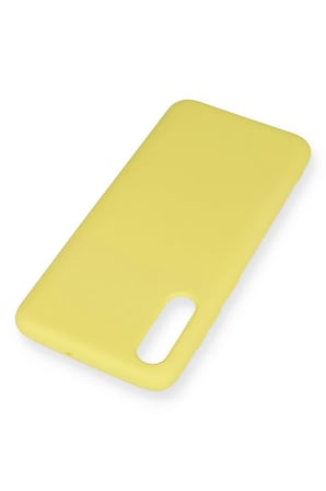 Samsung Galaxy A70 Kılıf Nano içi Kadife Silikon - Sarı-(5796)