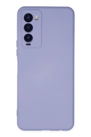 Tecno Camon 18 Kılıf Nano içi Kadife Silikon - Lila-(5796)