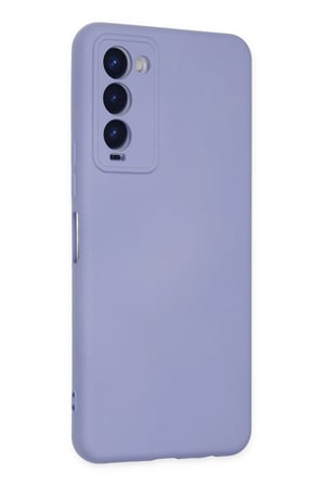 Tecno Camon 18 Kılıf Nano içi Kadife Silikon - Lila-(5796)