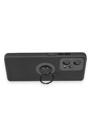 Xiaomi Uyumlu Redmi Note 12 5G Kılıf Montreal Yüzüklü Silikon Kapak - Siyah-(5796)