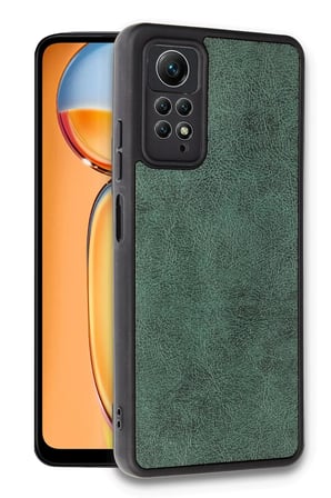 Xiaomi Redmi Note 12 Pro 4G Kılıf Aras Deri Kapak - Koyu Yeşil-(5796)