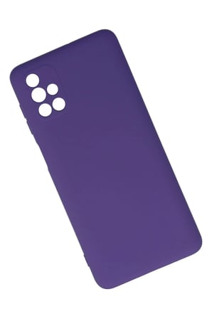 Samsung Galaxy M51 Kılıf Nano içi Kadife Silikon - Mor-(5796)