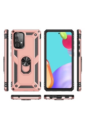 CPT83 Samsung Galaxy A53 5G Kılıf Sofya Yüzüklü Silikon Kapak - Rose