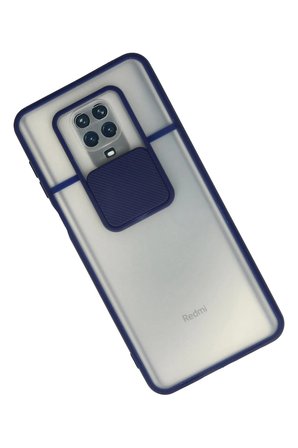Xiaomi Redmi Note 9 Pro Kılıf Palm Buzlu Kamera Sürgülü Silikon - Lacivert-(5796)
