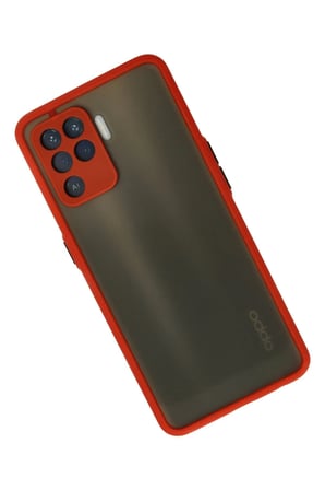 CPT83 Oppo Reno 5 Lite Kılıf Montreal Silikon Kapak - Kırmızı