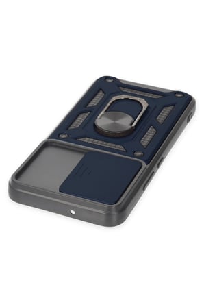 Samsung Galaxy S23 Kılıf Pars Lens Yüzüklü Silikon - Lacivert