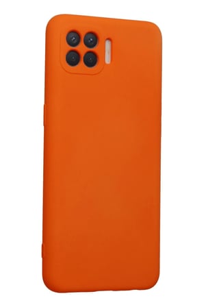 Oppo Reno 4 Lite Kılıf Nano içi Kadife Silikon - Turuncu-(5796)