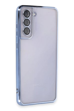 CPT83 Samsung Galaxy S21 FE Kılıf Lensli Silikon - Açık Mavi