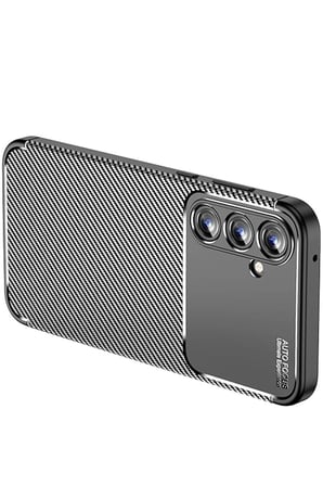 Samsung Galaxy A15 4G Kılıf Auto Focus Karbon Kapak - Siyah-(5796)