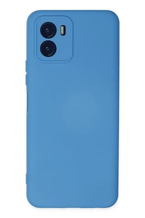 Vivo Y15S Kılıf Nano içi Kadife Silikon - Mavi-(5796)