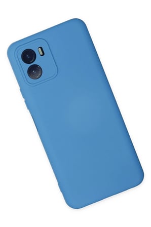 Vivo Y15S Kılıf Nano içi Kadife Silikon - Mavi-(5796)