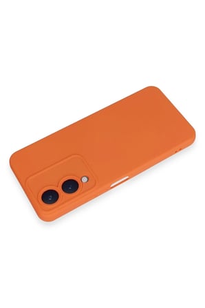 Vivo Y17S Kılıf Nano içi Kadife Silikon - Turuncu-(5796)