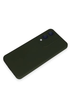 CP120 Vivo Y17S Kılıf Nano içi Kadife Silikon - Koyu Yeşil